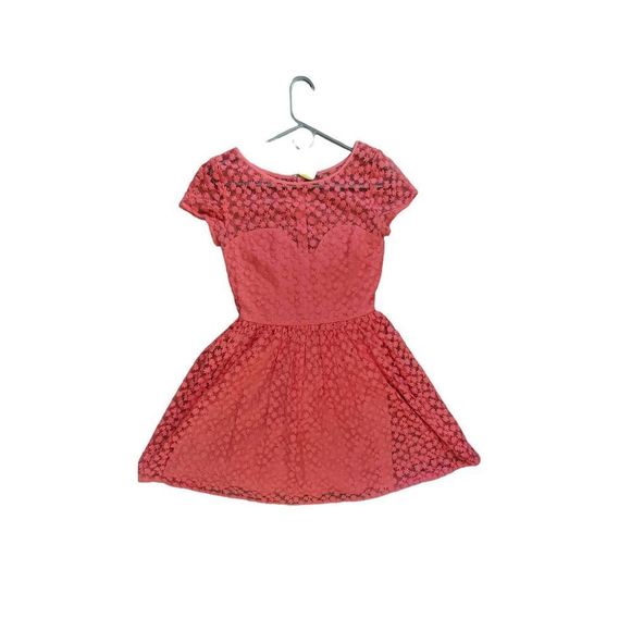 Artelier Nicole Miller Mini Dress Women's Sz 2 Pink Cotton Blend Floral Stitched - Picture 2 of 6